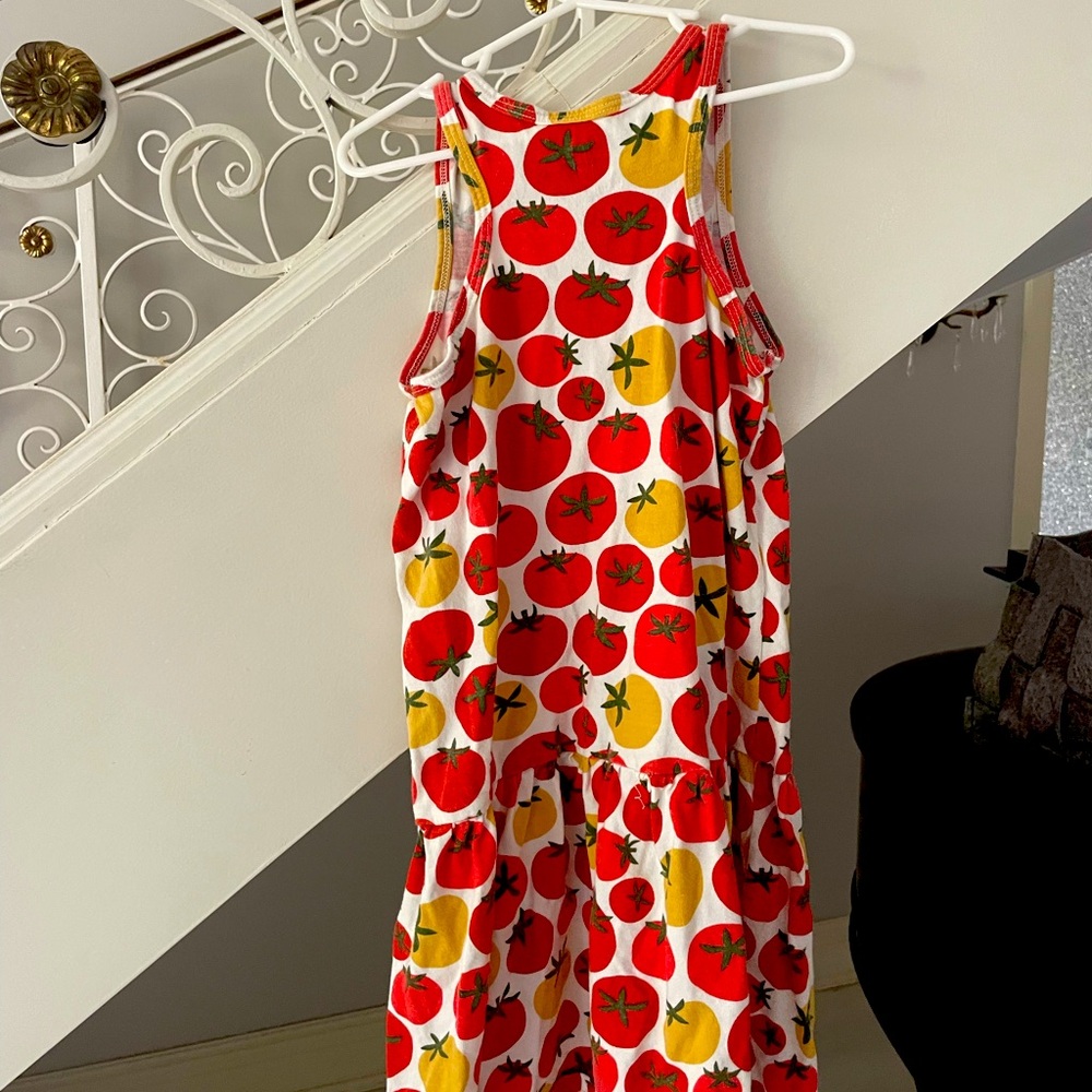 Tomato Print Kids Dress - Picture 2 of 2